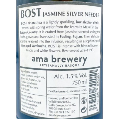 Ama Brewery Bost Jasime Silver Needle Pet-Nat Tea (Kombucha)
