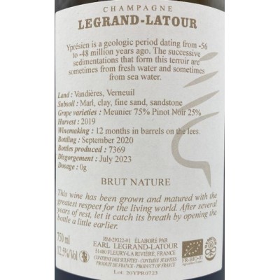 Legrand-Latour Yprésien 2019 Brut Nature Champagne