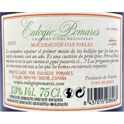 Eulogio Pomares Maceracion con Pieles 2022 Albariño