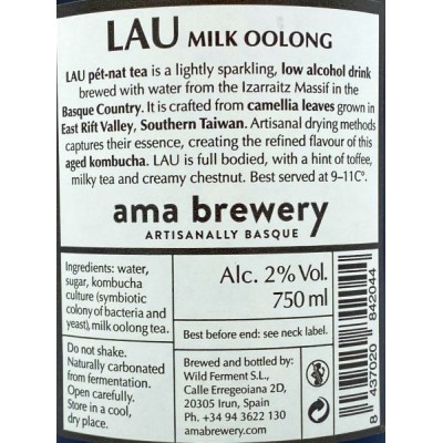 Ama Brewery Lau Milk Oolong Pet-Nat Tea (Kombucha) Ama Brewery Lau Milk Oolong Pet-Nat Tea (Kombucha)