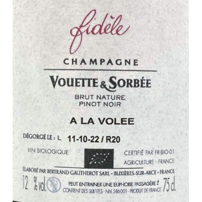 Vouette & Sorbée Fidèle Brut Nature Vouette & Sorbée Fidèle Brut Nature