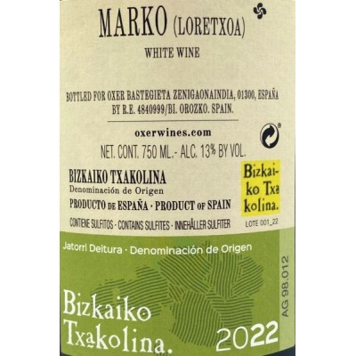 Oxer Wines Marko Loretxoa 2022 Oxer Wines Marko Loretxoa 2022
