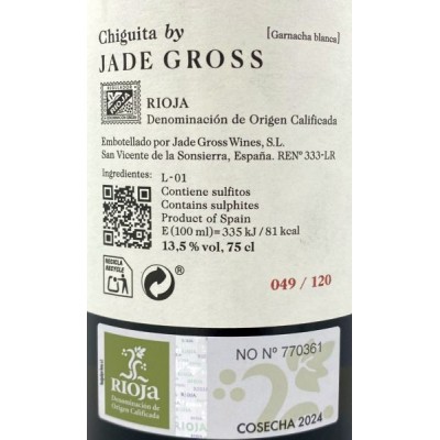 Jade Gross Chiguita Garnacha Blanca 2024 Jade Gross Chiguita Garnacha Blanca 2024