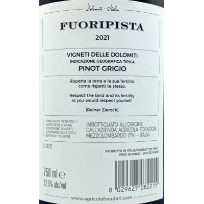 Foradori Fuoripista Pinot Grigio 2021