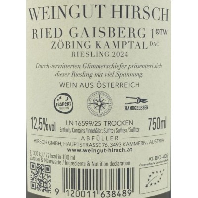 Hirsch Ried Gaisberg Zöbing Riesling 2024
