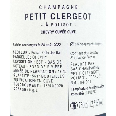 Petit Clergeot Chevry Champagne 2022